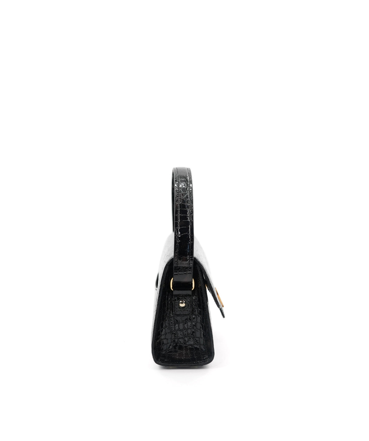 LE SAC FF23 CUIR Façon Croco Brun