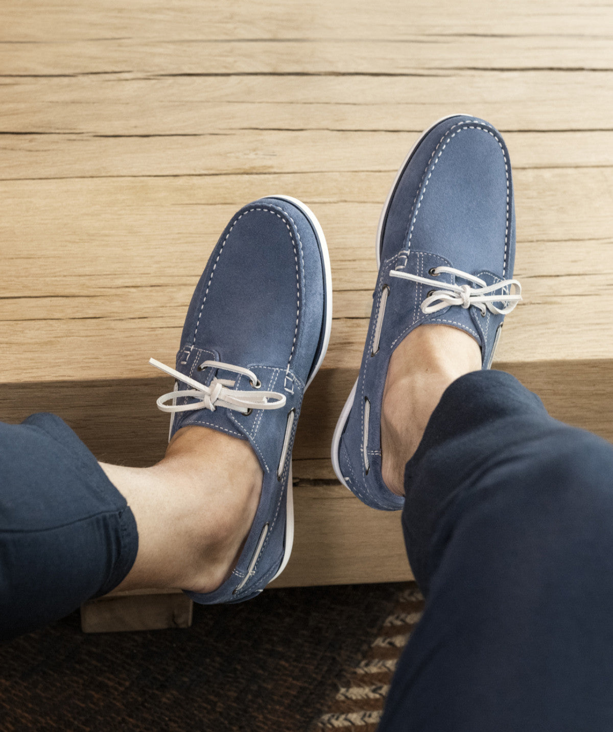 Mocassin MALLORCA Daim Bleu