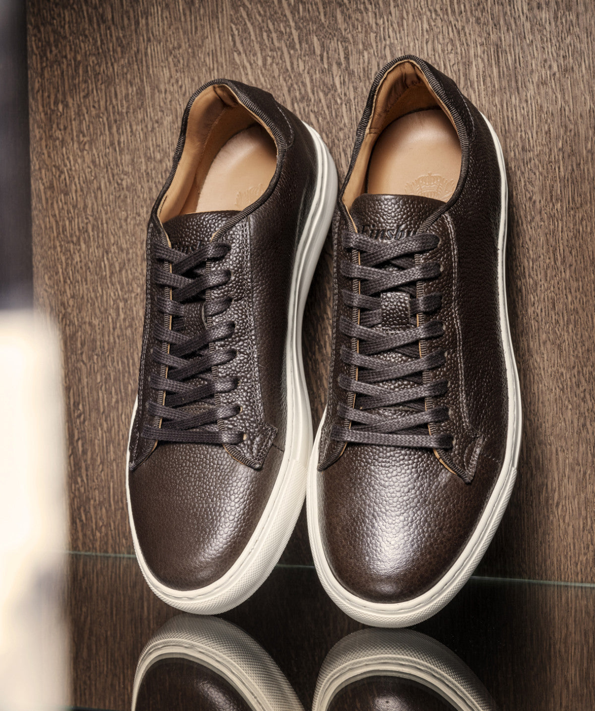 Baskets AUSTIN Grainé Marron