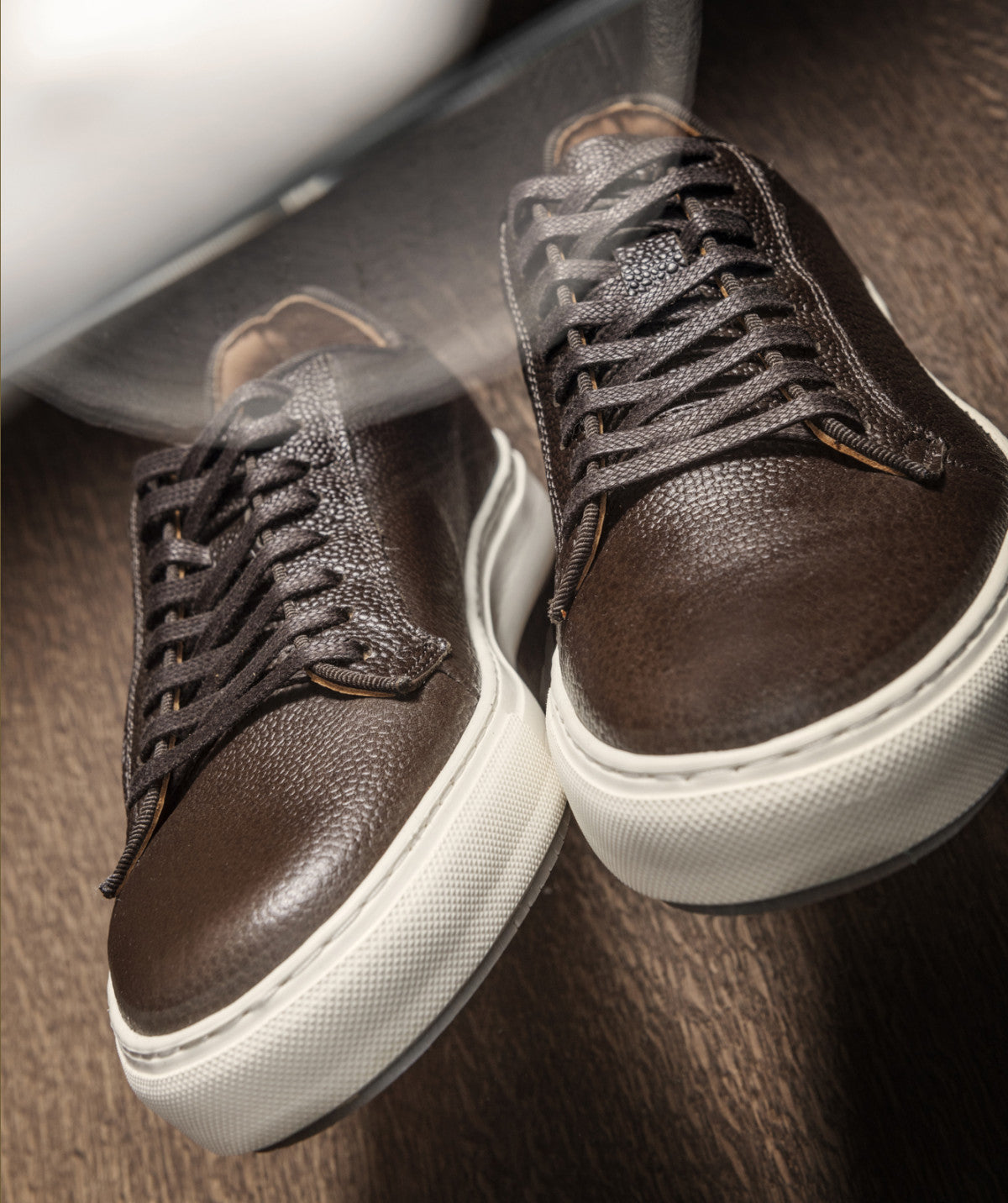 Baskets AUSTIN Grainé Marron