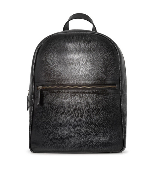 Sac à Dos en Cuir Grainé Noir