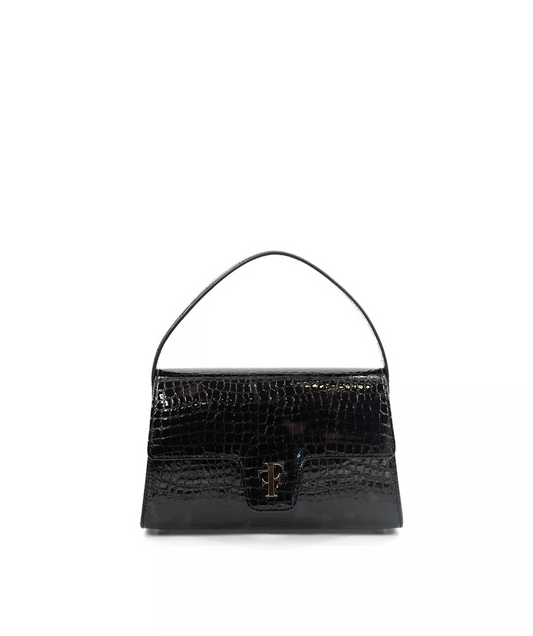 LE SAC FF23 CUIR Façon Croco Brun