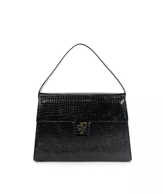 LE SAC FF35 CUIR FAÇON Croco Brun