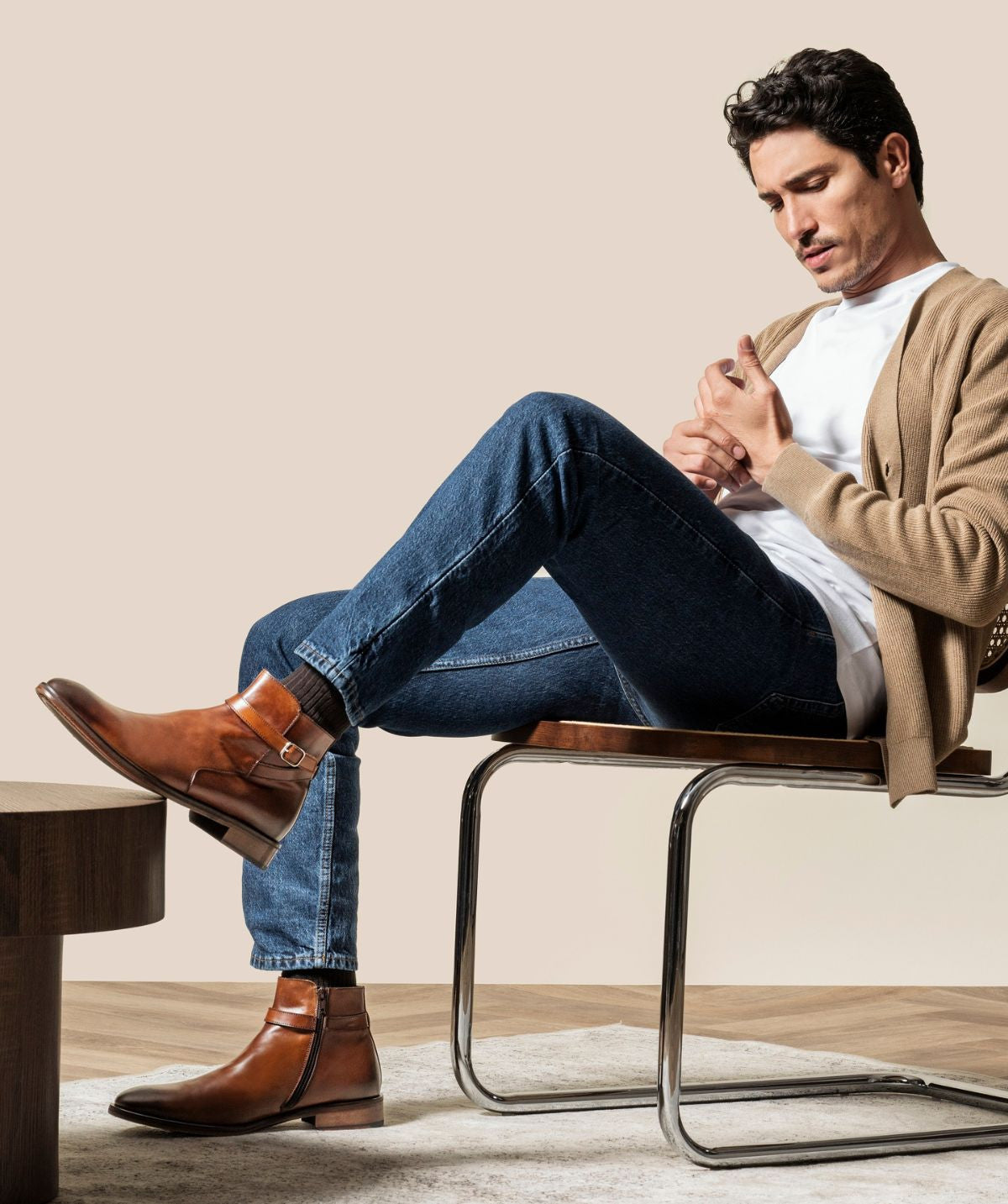 Bottines ELTHON Marron Patiné