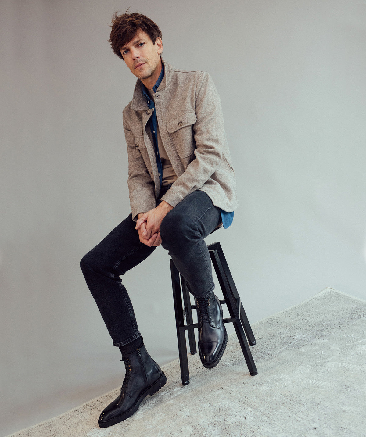 Bottines ALESSANDRO Gris Patiné