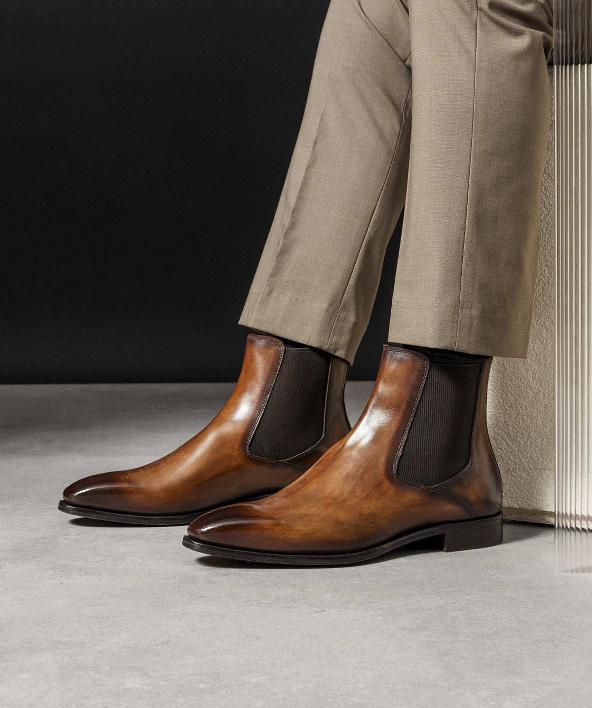 Bottines FIRENZE Marron Patiné
