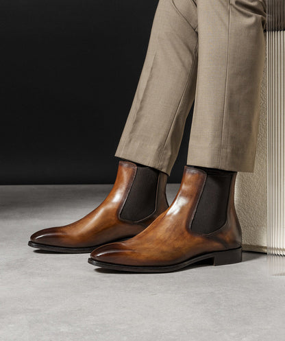 Bottines FIRENZE Marron Patiné
