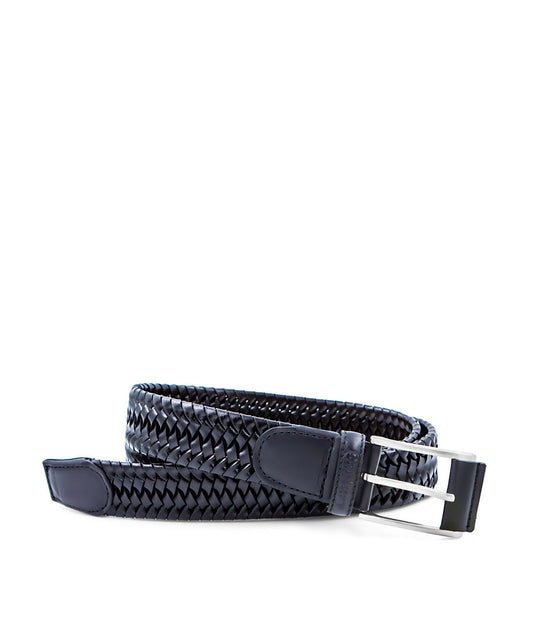 Ceinture cuir Torsadé Noir