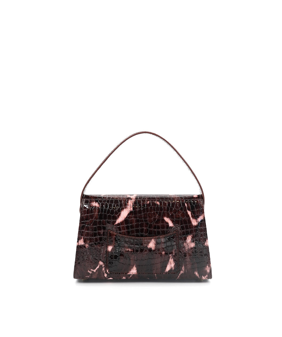LE SAC FF23 CUIR FAÇON Croco Rose et Brun