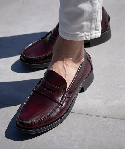 Mocassin MANATHAN Bordeaux Lisse