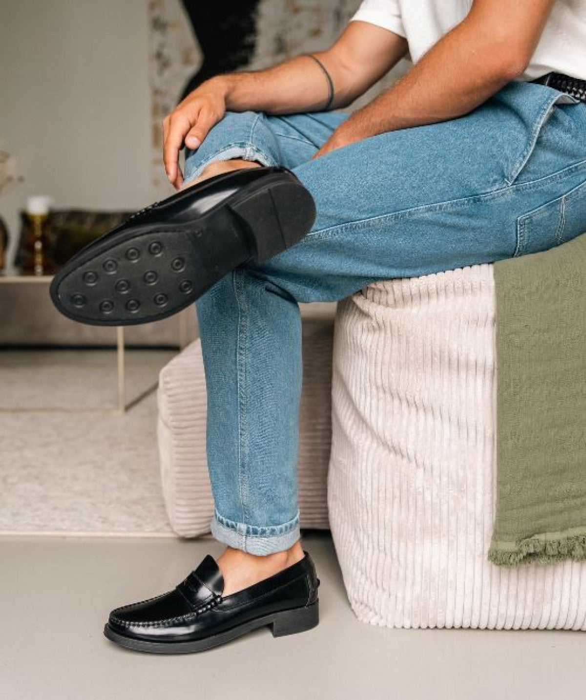 Mocassin MANATHAN Noir Lisse