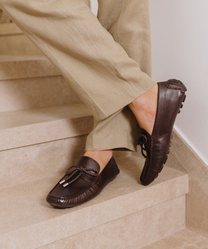 Mocassin MARBELLA Grainé Marron