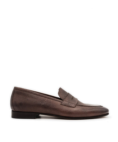 Mocassin MARKOS Grainé Marron Patiné
