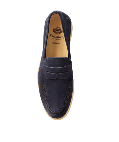 Mocassin PORTOBELLO Daim Bleu Marine
