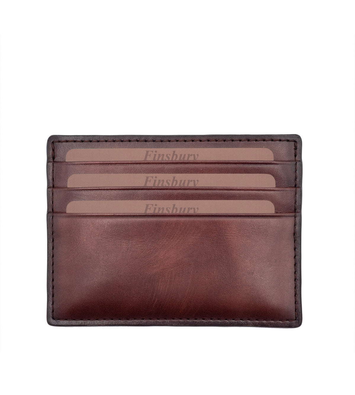 Porte-cartes Marron Patiné