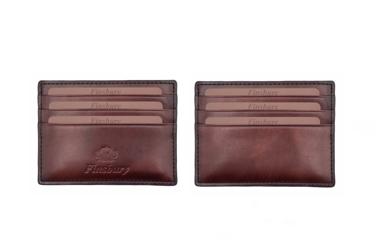 Porte-cartes Marron Patiné