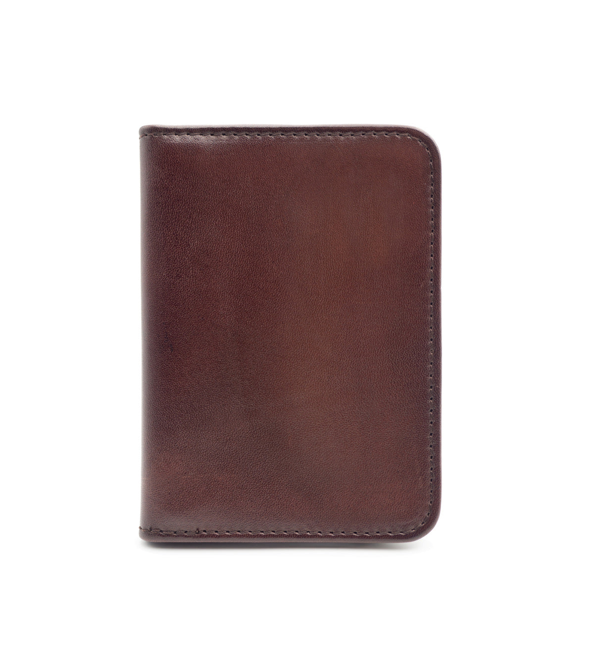 Porte-cartes à Deux Volets Marron Patiné
