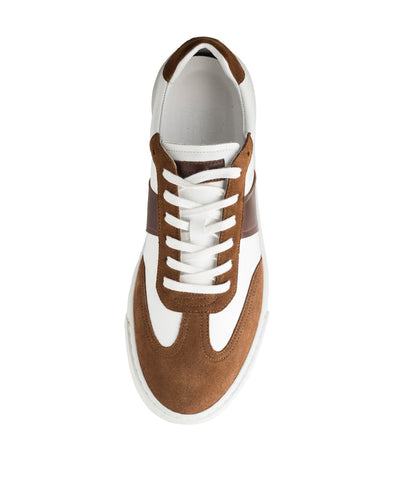 Baskets LEO Blanc et Marron