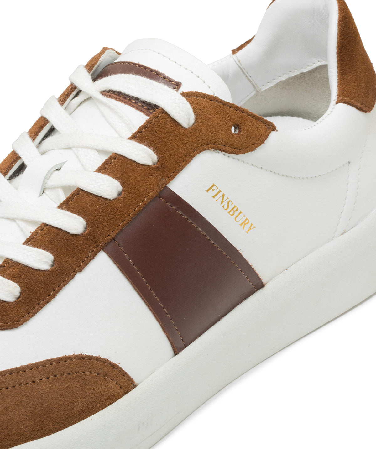 Baskets LEO Blanc et Marron
