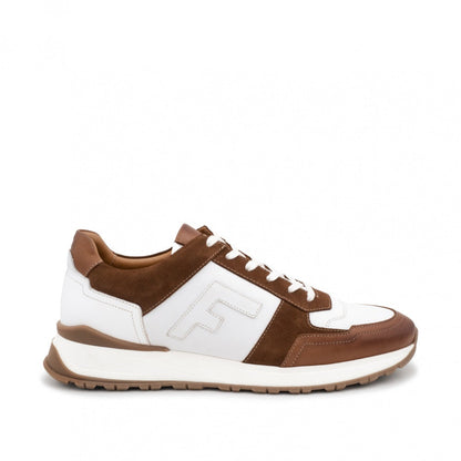 Baskets RALPH Blanc et Marron