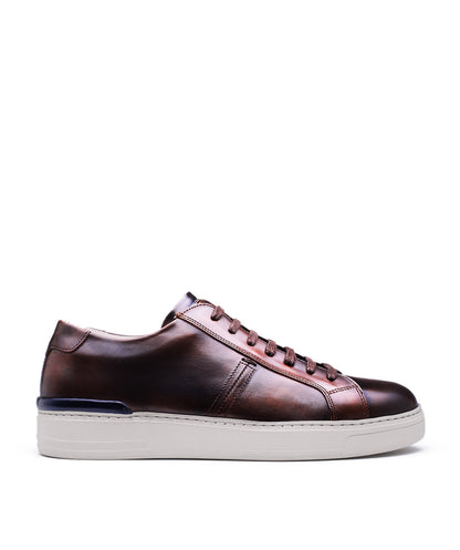 Baskets RIVA Marron Patiné